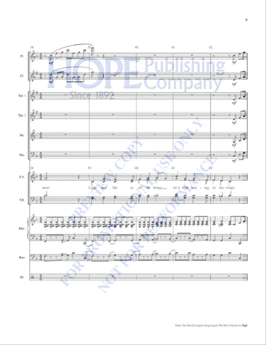 Hark! the Herald Angels Sing with Angels We Have Heard on High Choir scores gallery preview page 9