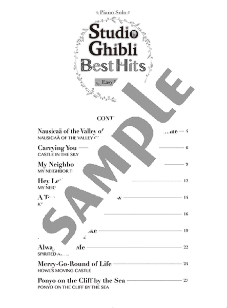 Studio Ghibli Best Hit 10 Easy Level/English Version