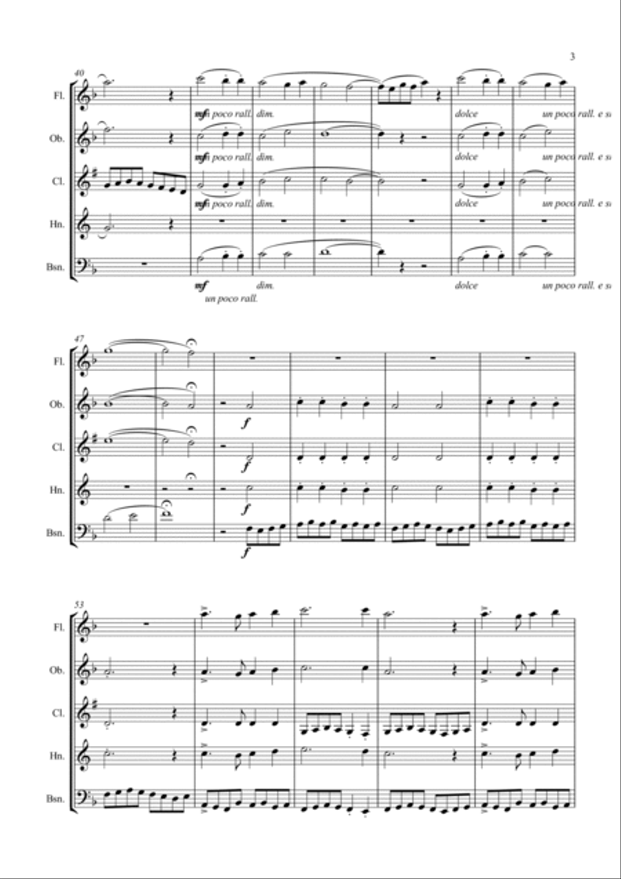 Liszt: Weihnachtsbaum (Christmas Tree) 1.Altes Weihnachtlied (An old Christmas Carol) - wind quintet Woodwind Quintet scores gallery preview page 3