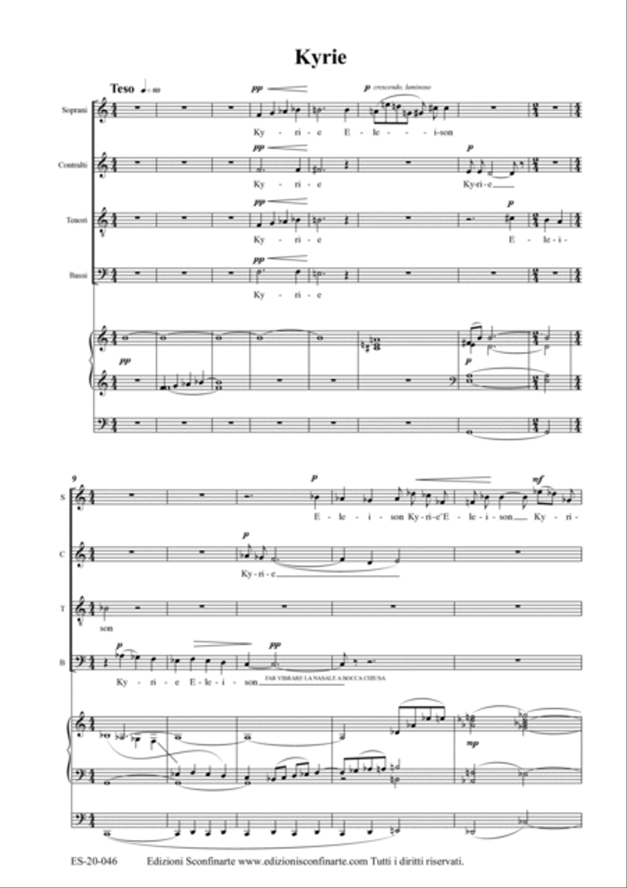 Alberto Cara : Missa Parva (ES-20-046) 4-Part scores gallery preview page 2