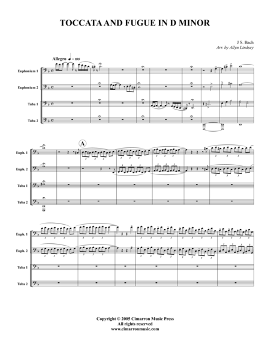 Toccata and Fugue in D Min EETT scores gallery preview page 1
