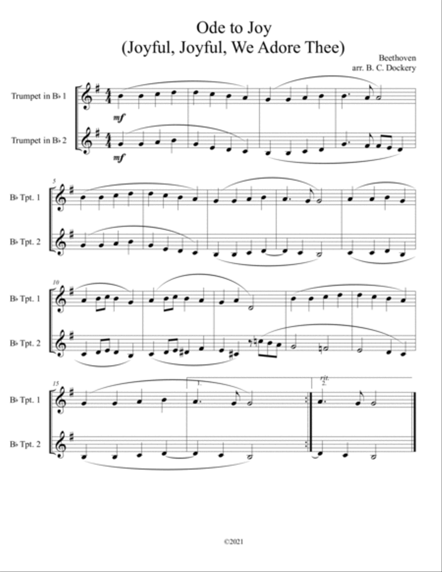10 Easter Duets for Trumpet - Volume 1 10 Easter Duets for Trumpet - Volume 1 Trumpet Duet scores gallery preview page 3