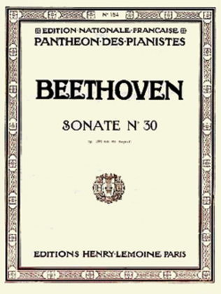 Sonate No. 30 Op. 109 en Mi maj.
