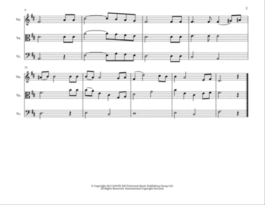 Kde Domov Muj? String Trio scores gallery preview page 2