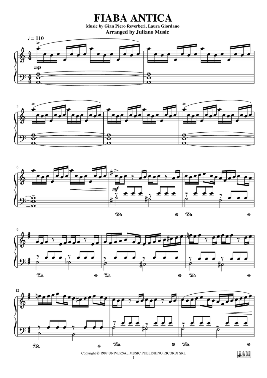 Fiaba Antica Piano Solo scores gallery preview page 3