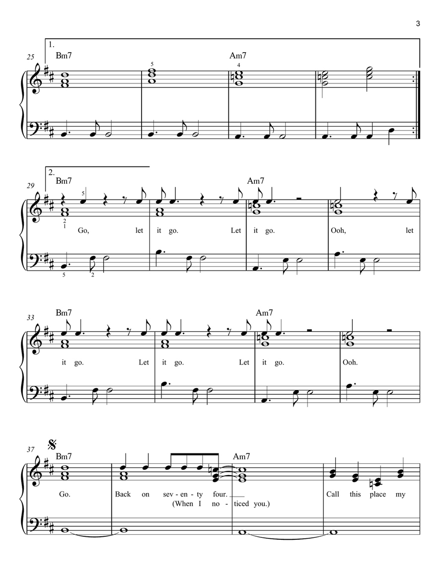 Back On 74 Easy Piano scores gallery preview page 3