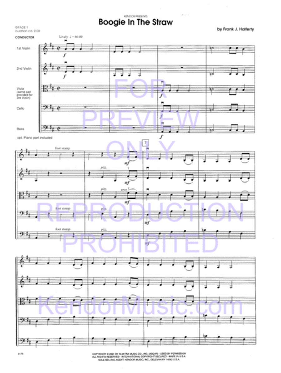 Boogie In The Straw String Orchestra scores gallery preview page 4