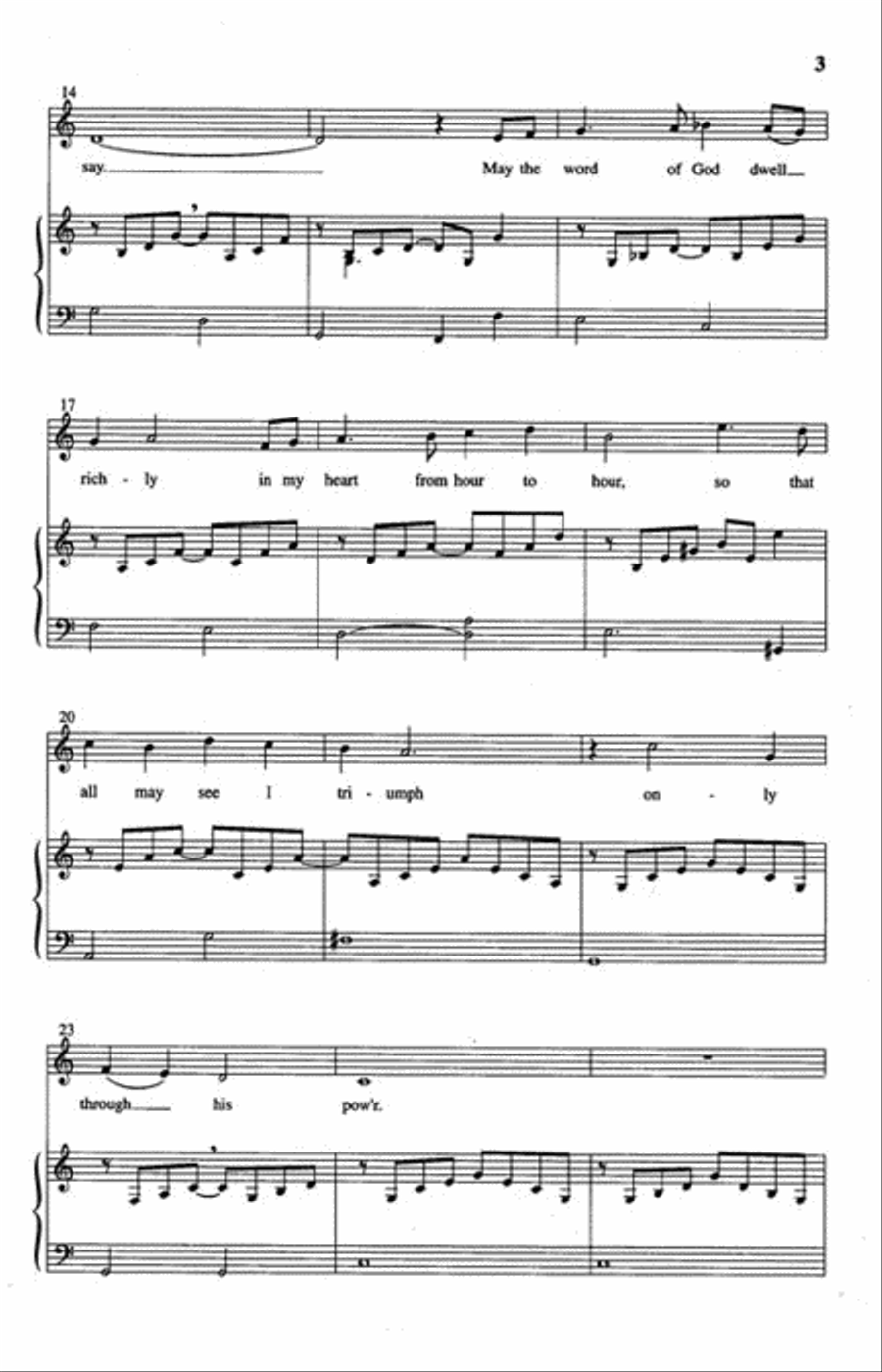 May the Mind of Christ My Savior 4-Part scores gallery preview page 3