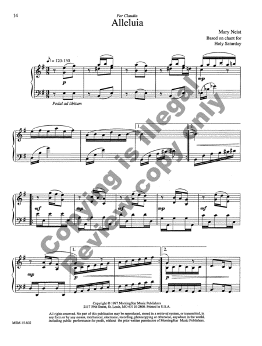 Plainchant for Piano Piano Solo scores gallery preview page 7