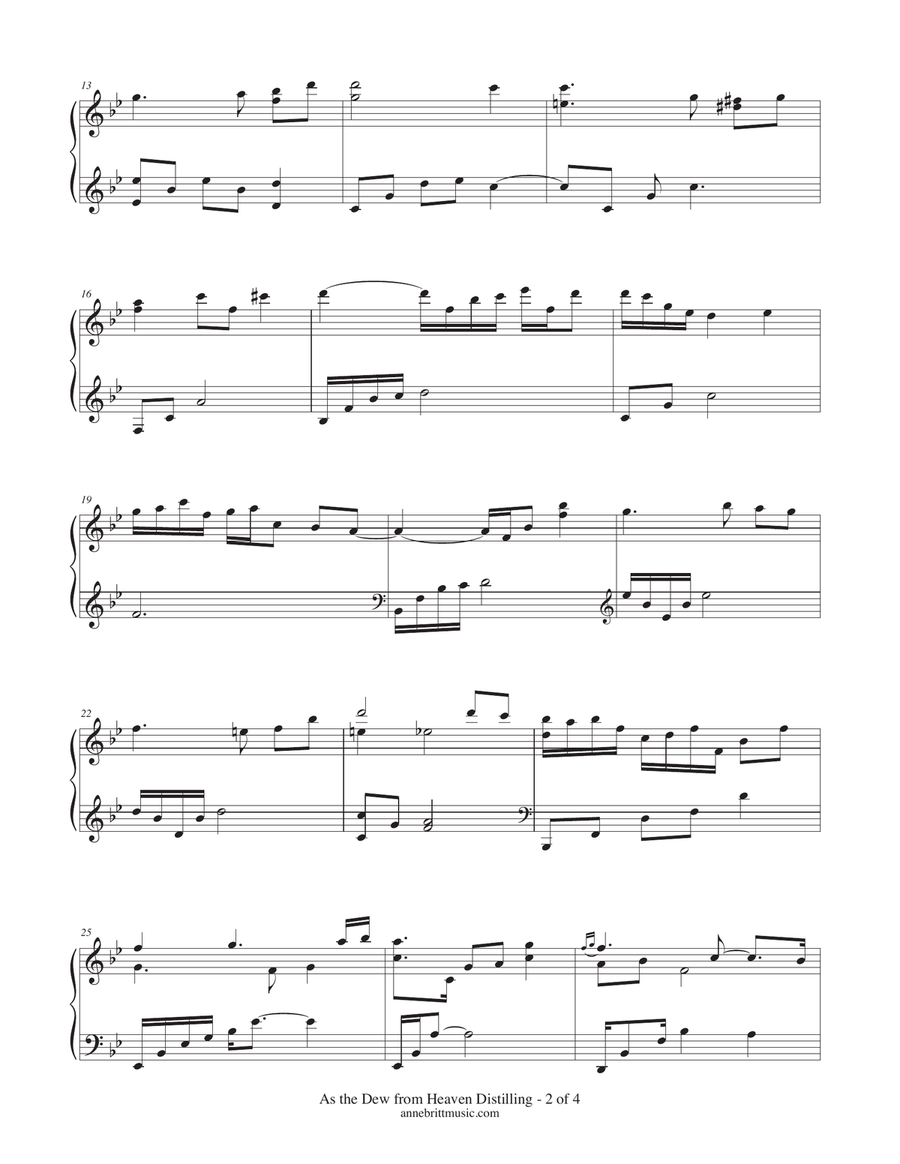 As the Dew from Heaven Distilling Piano Solo scores gallery preview page 2