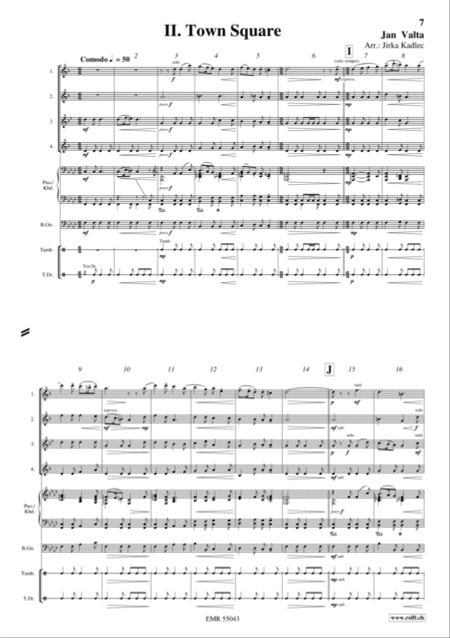 Five Pieces From Kingdom Come: Deliverance Saxophone Quartet scores gallery preview page 6