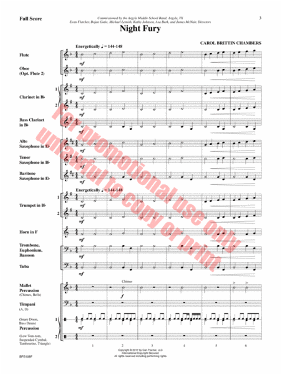 Night Fury Night Fury Concert Band scores gallery preview page 4