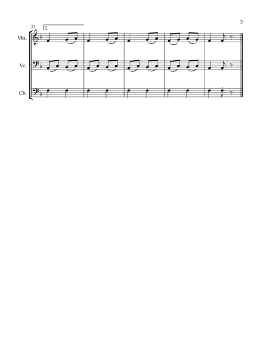 2 Trios Bedtime Menuetto 2 Trios Bedtime Menuetto String Trio scores gallery preview page 3