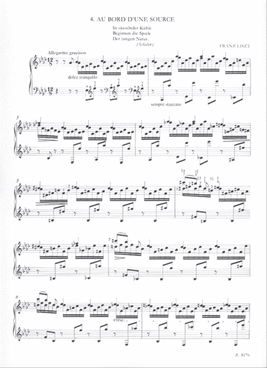 Au bord d'une source Annees de Pelerinage Piano Solo scores gallery preview page 2