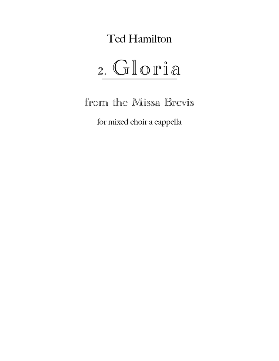 Missa Brevis 2.Gloria Missa Brevis 2.Gloria Divisi scores gallery preview page 1