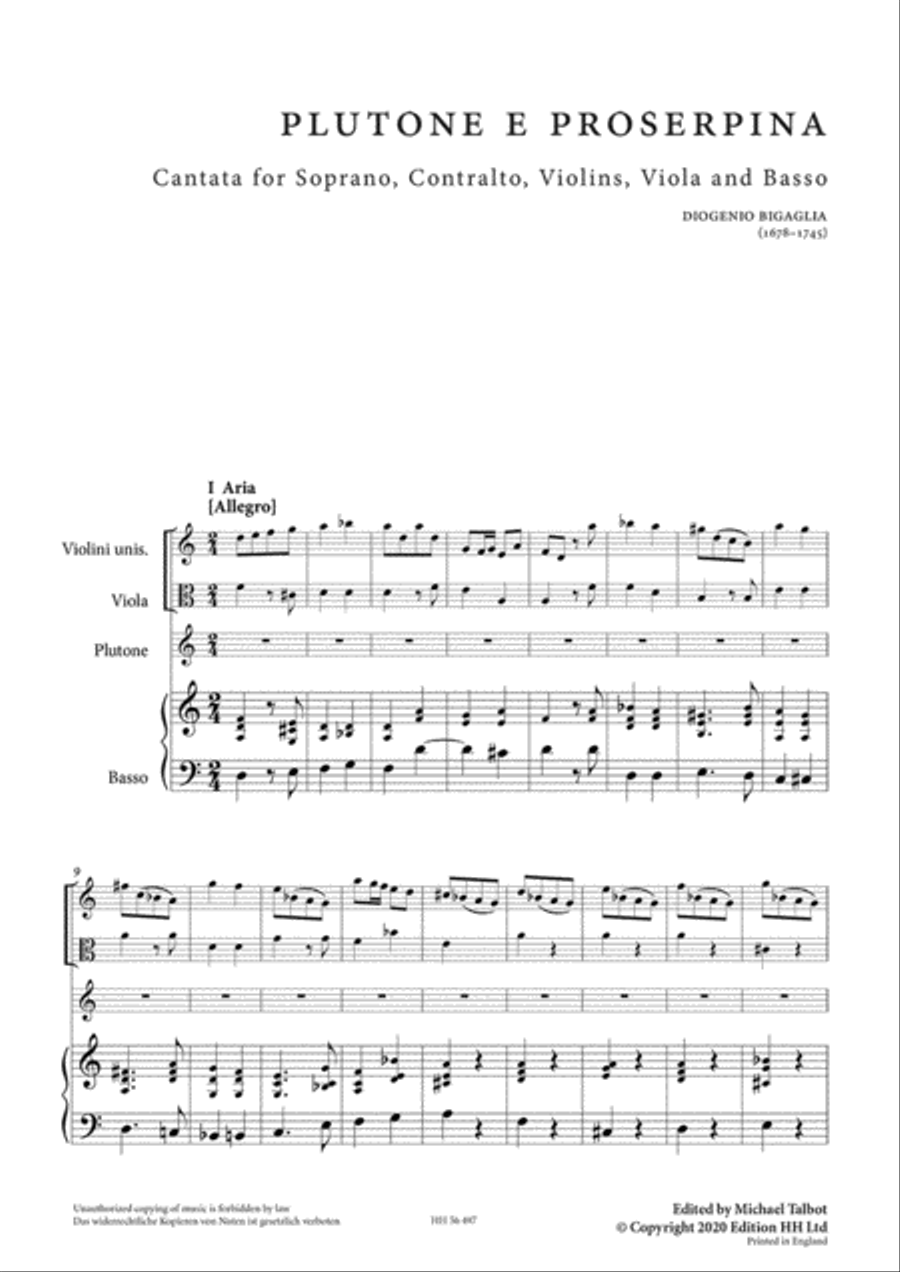 Plutone e Proserpina Alto Voice scores gallery preview page 2