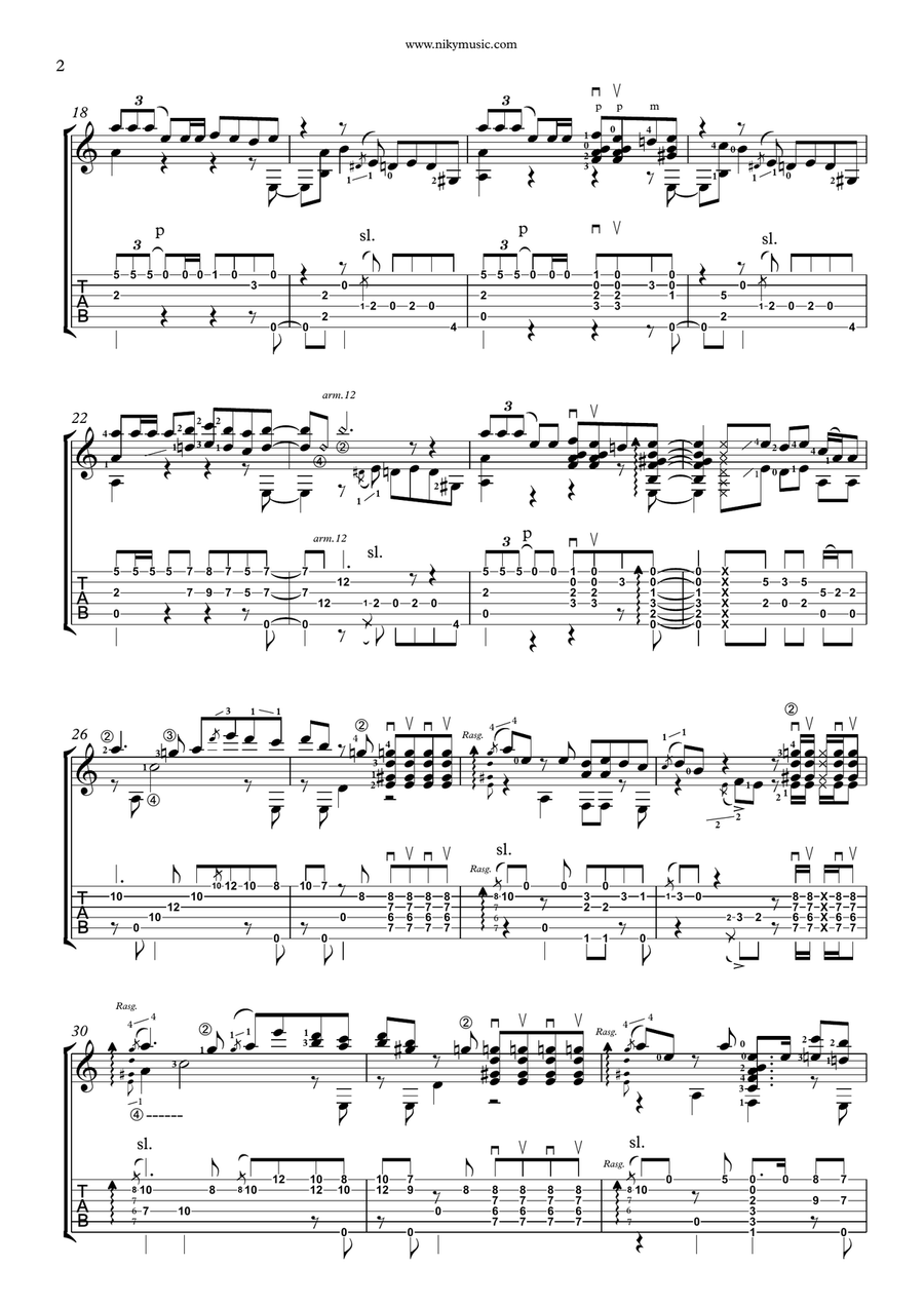 Havana Acoustic Guitar scores gallery preview page 2