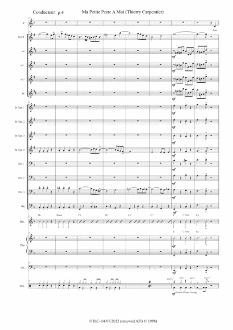 Ma Petite Peste A Moi Ma Petite Peste A Moi Jazz Ensemble scores gallery preview page 4