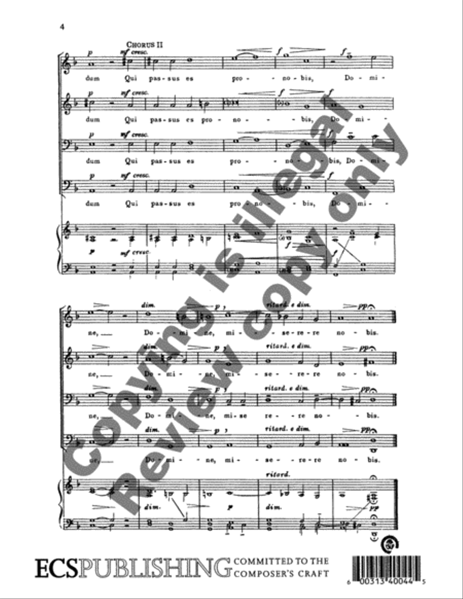 Adoramus te, Christe TTBB scores gallery preview page 4