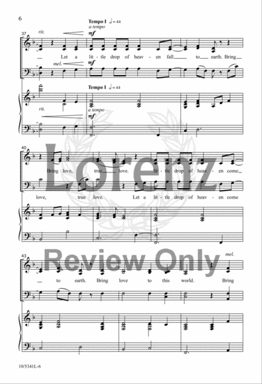 Little Drop of Heaven 4-Part scores gallery preview page 5