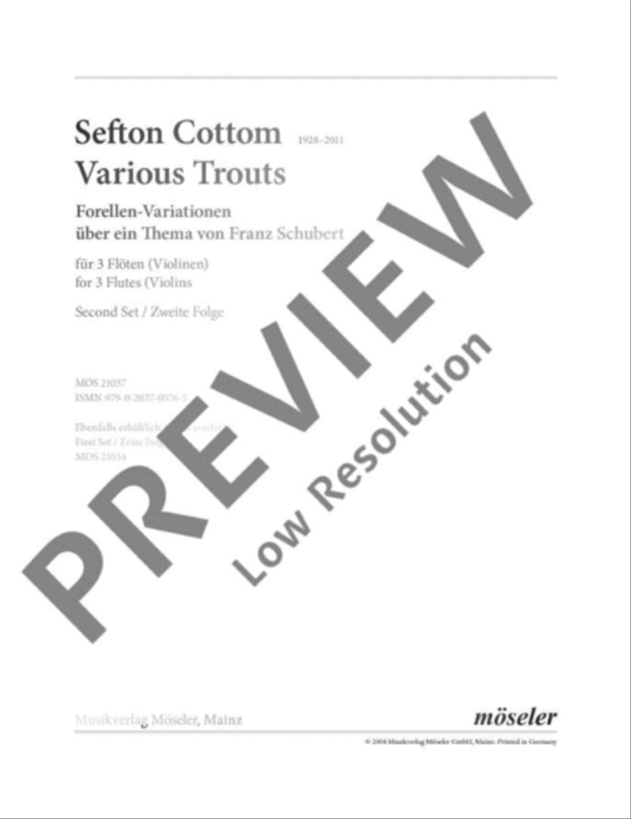 Various Trouts Flute scores gallery preview page 2