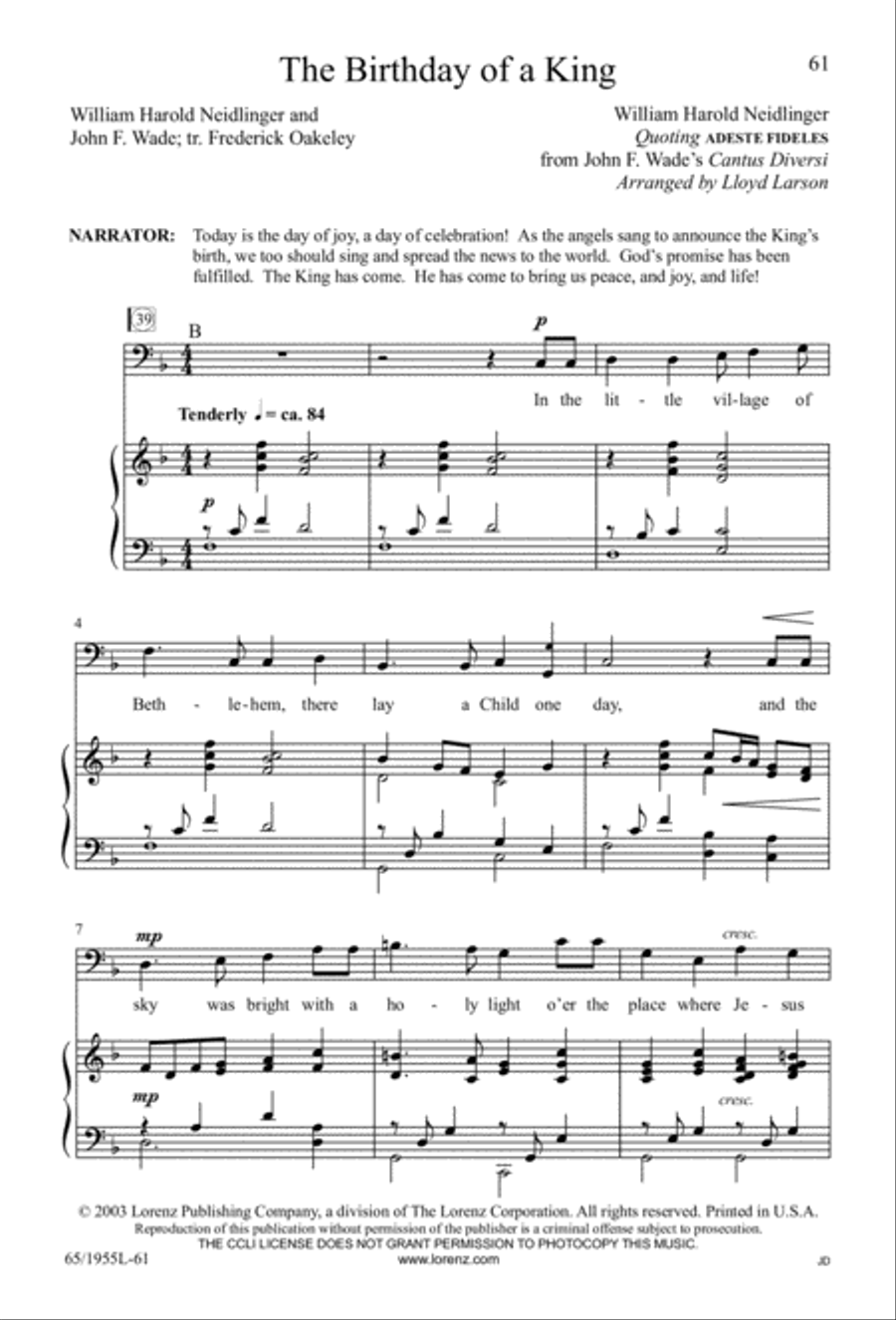 The Promise of a King 3-Part scores gallery preview page 61