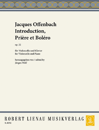 Book cover for Introduction, Prière et Boléro