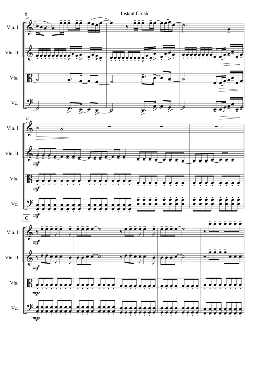 Instant Crush String Quartet scores gallery preview page 6