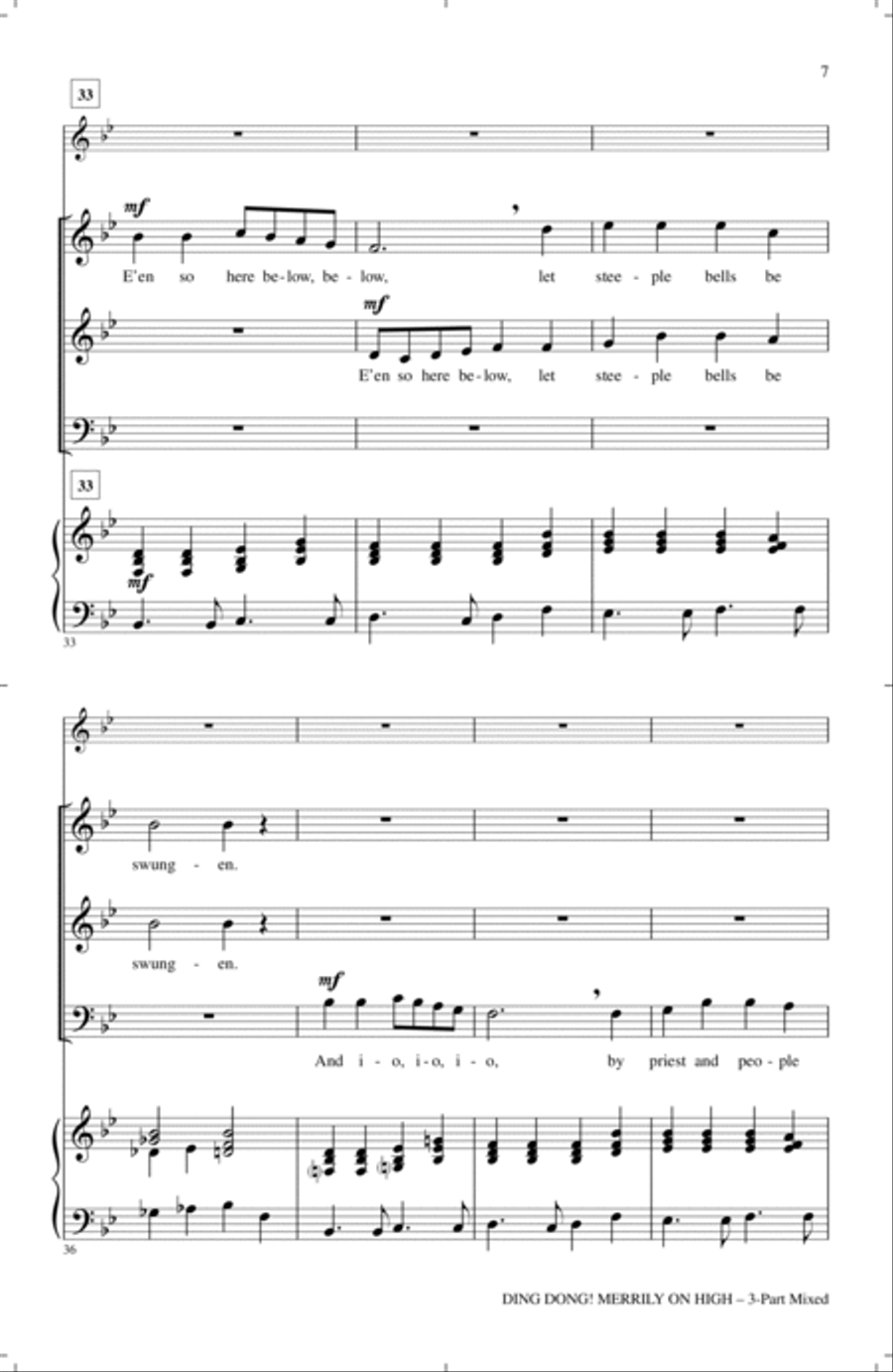 Ding Dong! Merrily On High 3-Part scores gallery preview page 5