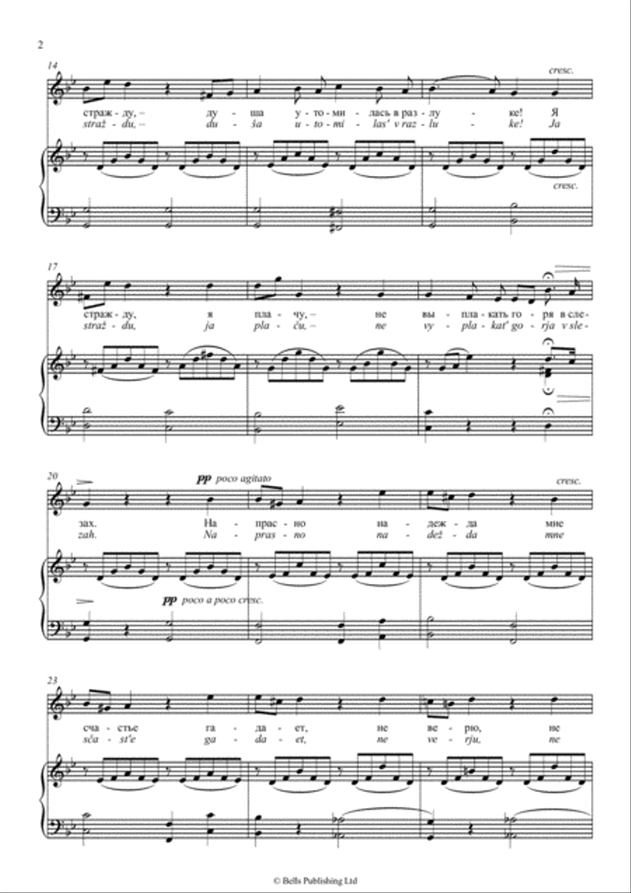Somnenie (voice and piano) (G minor) Voice Solo scores gallery preview page 2
