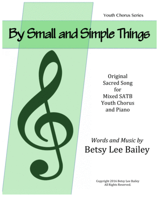 Book cover for By Small and Simple Things