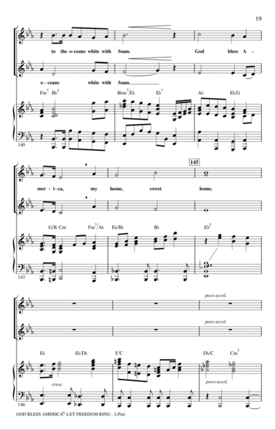 God Bless America (Let Freedom Ring) (Medley) 2-Part scores gallery preview page 18