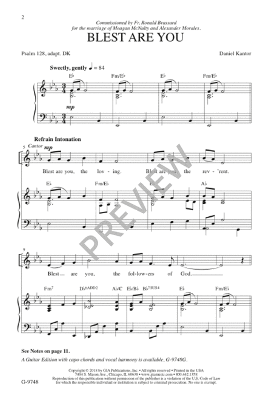 Blest Are You 4-Part scores gallery preview page 3