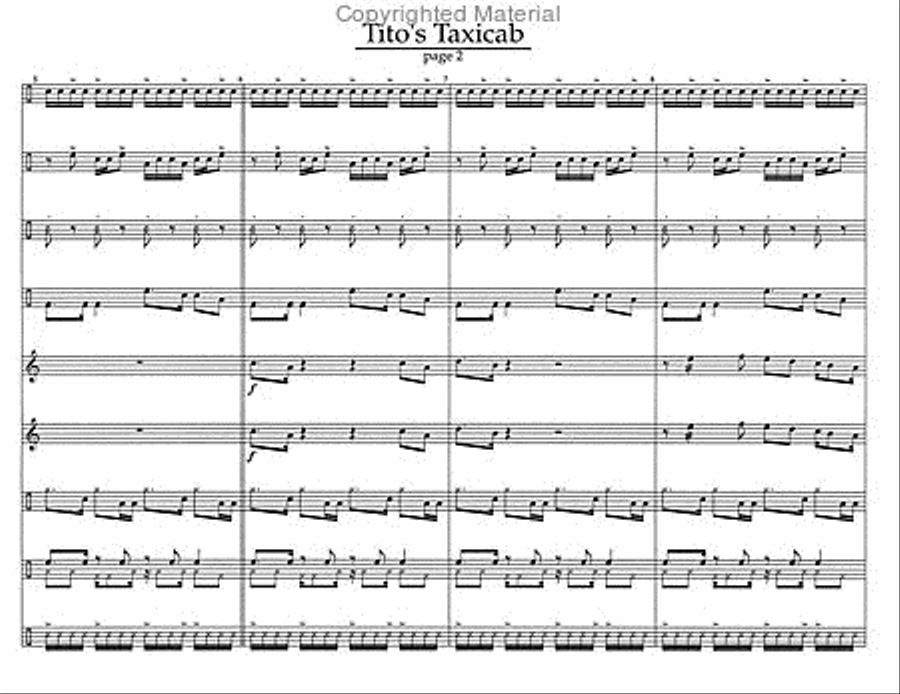 Tito's Taxicab Percussion Ensemble scores gallery preview page 4