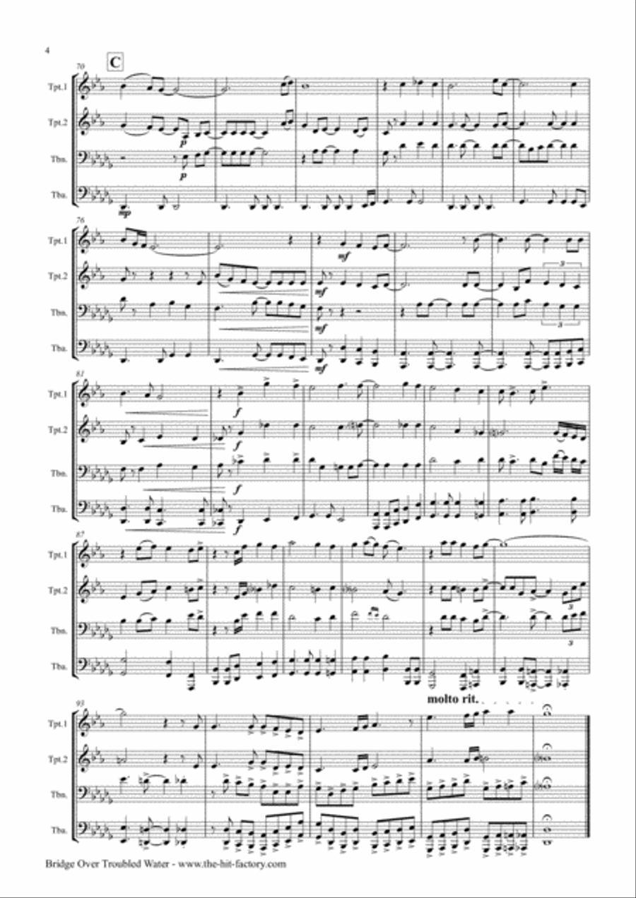 Bridge Over Troubled Water Horn scores gallery preview page 4