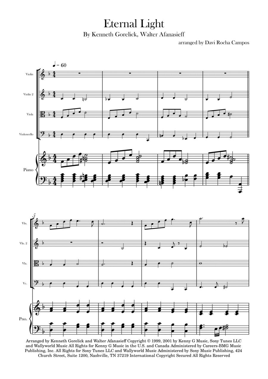 Eternal Light String Quartet scores gallery preview page 1