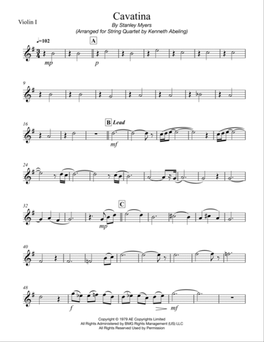 Cavatina String Quartet scores gallery preview page 6