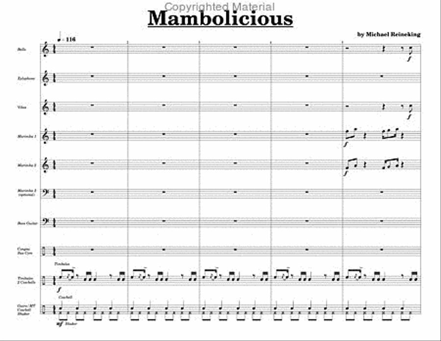 Mambolicious Mambolicious Percussion Ensemble scores gallery preview page 2