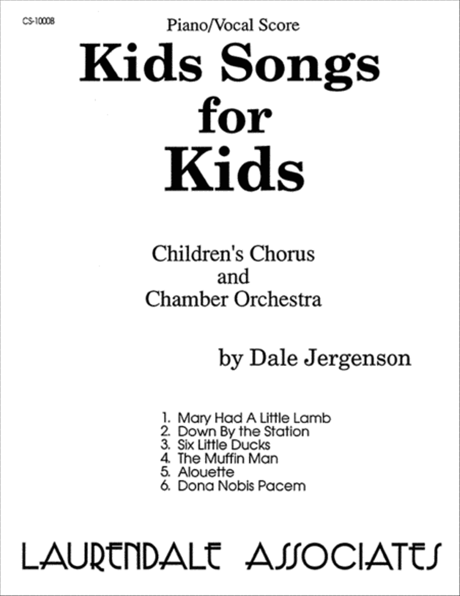 Kids Songs for Kids Kids Songs for Kids SSAA scores gallery preview page 1