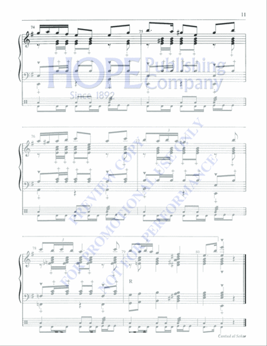 Cantad al Senor 5-Octaves scores gallery preview page 11