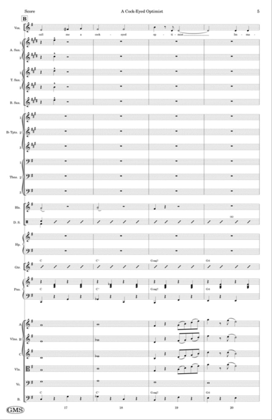 A Cock-eyed Optimist Jazz Ensemble scores gallery preview page 5
