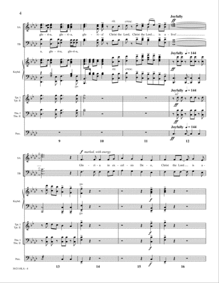 Christ the Lord Is Alive - Score and Parts Trombone scores gallery preview page 4