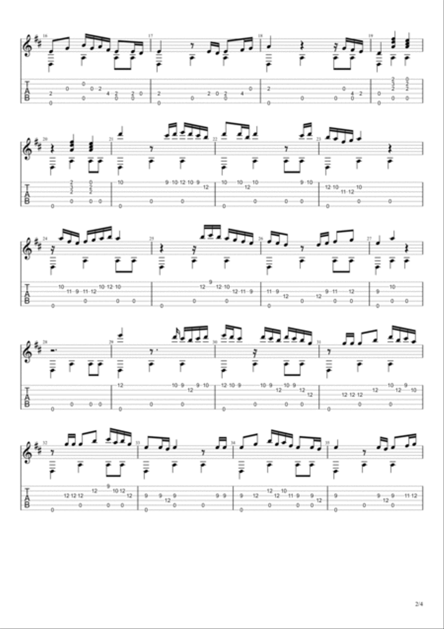 Bolero (Maurice Ravel) Acoustic Guitar scores gallery preview page 2