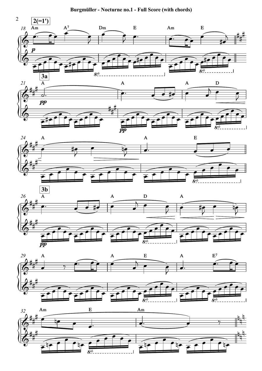 Burgmüller (Johann) - Nocturne no.1 (the 1st nocturne from the cycle 