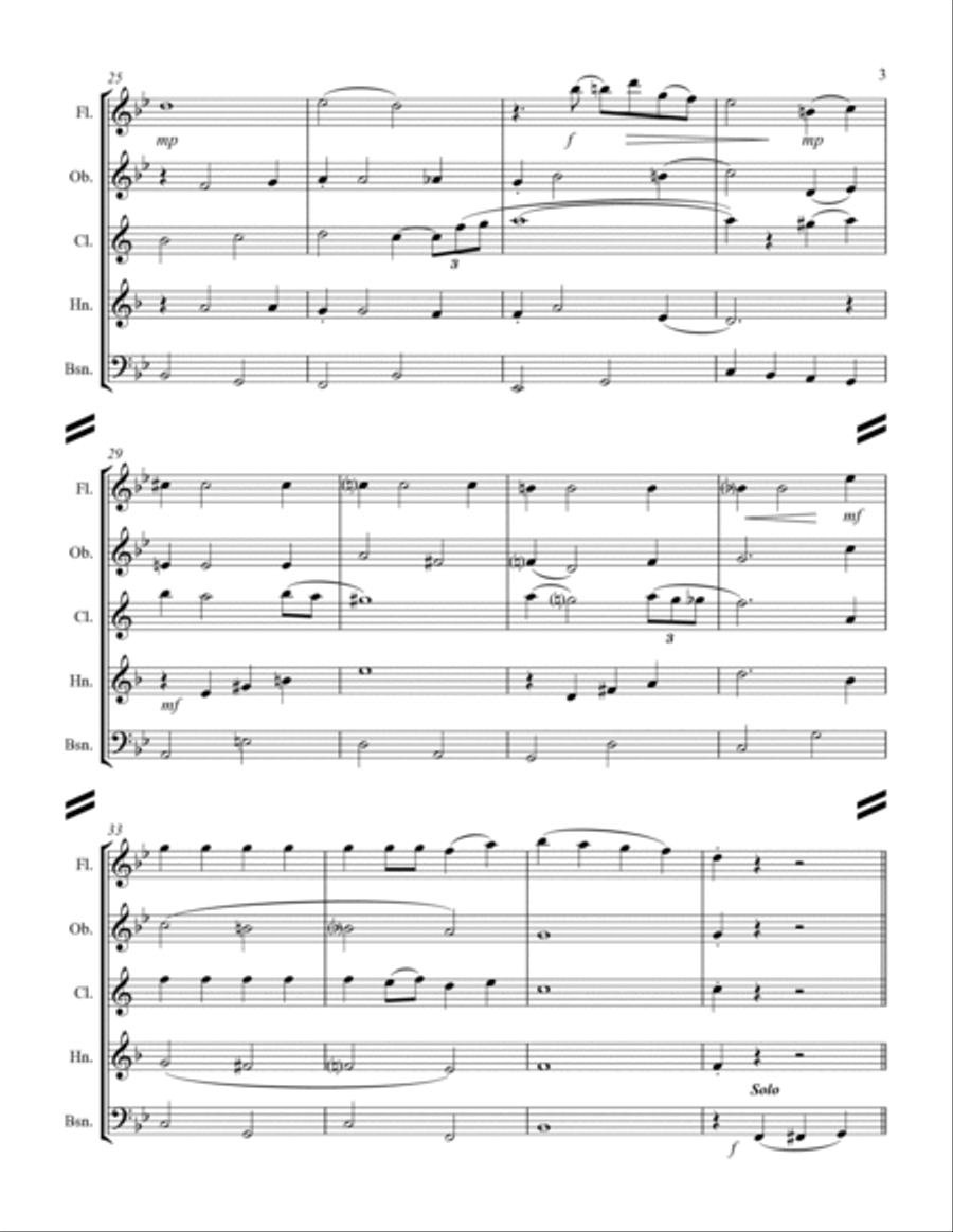 A Pretty Girl is Like a Melody (for Woodwind Quintet) Woodwind Quintet scores gallery preview page 4