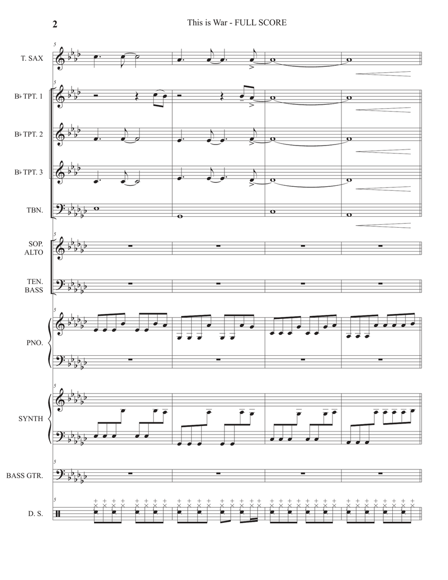 This Is War This Is War Large Ensemble scores gallery preview page 5