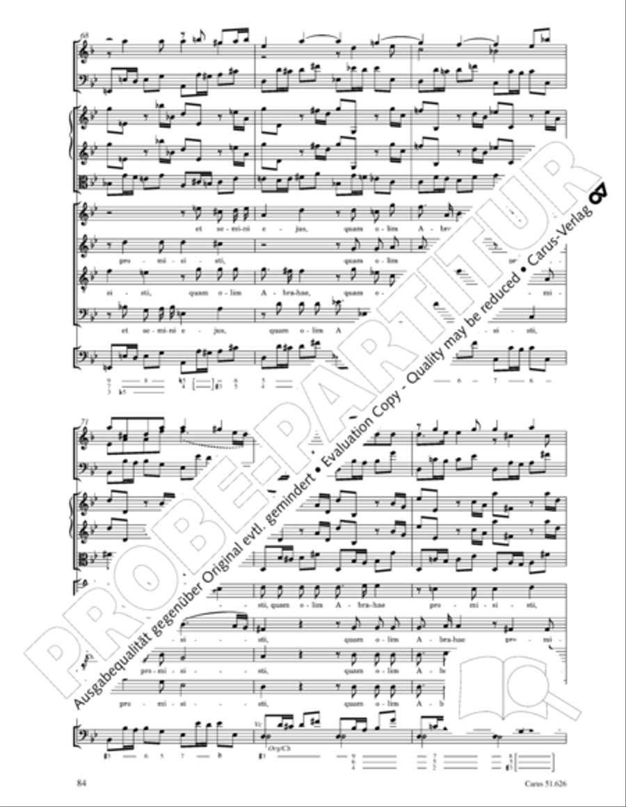 Missa longa in C major (Missa longa in C) 4-Part scores gallery preview page 96