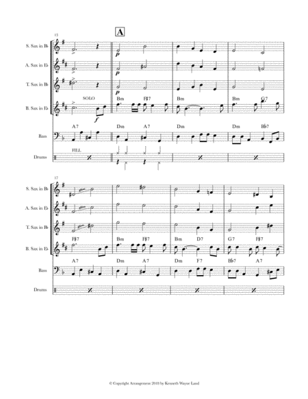St. James Infirmary (Sax Quartet) by Unknown Saxophone Quartet - Digital Sheet Music