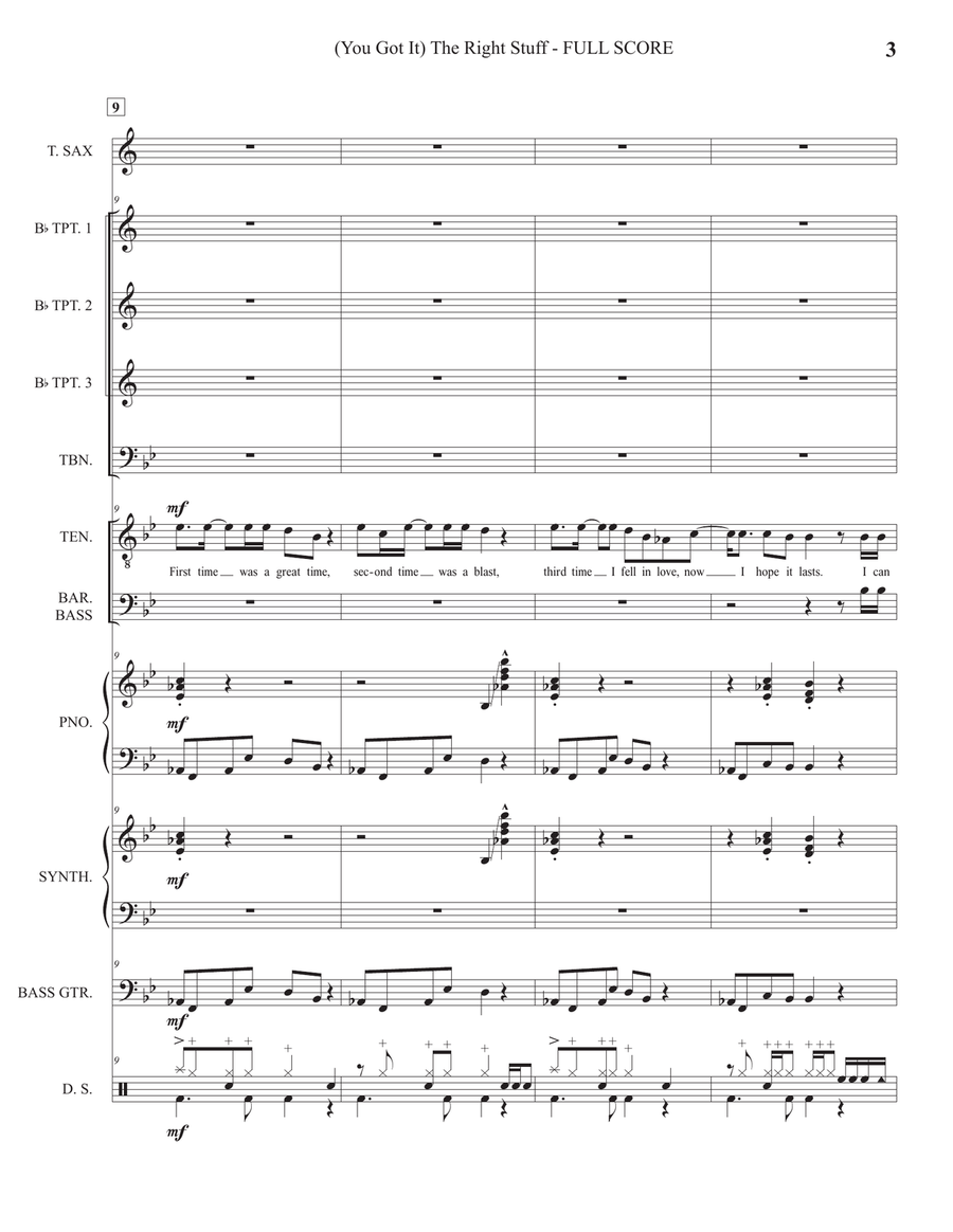 (you've Got It) The Right Stuff Large Ensemble scores gallery preview page 6