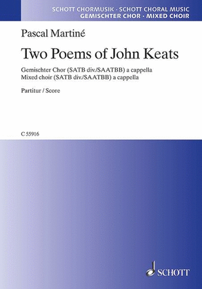 Book cover for Two (2) Poems Of John Keats Satb Div./saatbb A Cappella, English